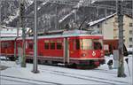 Be 4/4 514 der RhB in Samedan. Januar 2020.