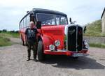 (264'620) - Raab, Bad Drrenberg - MER-K 49H - Saurer/Saurer (ex VDZ/Landerlebniswelt, Bad Drrenberg; ex Fankhauser, CH-Arzier; ex AFA Adelboden/CH Nr. 15; ex P 23'052; ex P 2076) am 10. Juli 2024 in Kreypau, Unvollendete Brcke