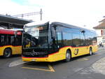 (268'384) - PostAuto Zentralschweiz (Hfliger) - OW 41'564/PID 12'023 - eMercedes am 22. Oktober 2024 beim Bahnhof Spiez