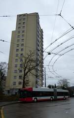 (284'998) - SW Winterthur - Nr. 106 - Hess/Hess Gelenktrolleybus am 21. Februar 2026 in Winterthur, W�lflingen