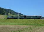 BLS/VHE: Stilreiner Nostalgiezug, ehemals Emmental-Burgdorf-Thung-Bahn (EBT) auf einer seiner ehemaligen Strecken.