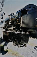 Die SBB Historic C 5/6 2978  Elefant  bei den Feierlichkeiten  150 Jahre Schweizer Bahnen  (1847-1997) in Delémont bei der Drehscheibe. 

Analogbild vom Sommer 1997