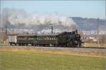 Eb 3/5 5810 mit ihrer Fuhre rund um den Napf bei der Einfahrt nach Willisau. Februar 2019.