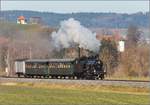 Eb 3/5 5810 mit ihrer Fuhre rund um den Napf bei der Einfahrt nach Willisau. Februar 2019.