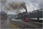 Les chemin de fer disparus - Die verschwundenen Bahnen (Zell - Todtnau 1889 1967) - Die SEG G 2x 2/2 105 der Blonay - Chamby Bahn verlässt mit ihrem  Güterzug 10573 Blonay in Richtung Chamby. Da der Zug einige Minuten in Blonay stand und der von einem Tiefdruckgebiet verursachte Wind Westen kam, trübte die gute alte Dampflokromantik den Bahnhof von Blonay regelrecht ein, wie man unschwer erkenn kann.  

13. September 2025