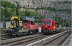 Da ich mich vor kurzem in der Kategorie der Tm 234 geirrt habe, sorgte ich nun vor: das Bild zeigt auf einen Blick gleich beide Tm 234 Bauarten: Links im Bild der Tm 234 206  Ameise  (UIC Tm 98 85 5 234 206-1 CH-SBBI) und rechts der Tm 234 405  Dart  (UIC Tm 98 85 5 234 405-9 CH-SBBI). 
Das Bild entstand in St-Maurice. 

16. Juni 2025
