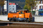 Die RhB Gm 3/3 - 232 steht am 01.11.2019 Beim Bahnhof Chur.