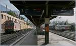 Güterverkehr in Sierre: Links die SBB Re 4/4 II 11278  CHAM  und rechts die von der SBB gemietet  Re 474 Göttingen (UIC 91 80 6189 990-5 D-Dispo Class 189-VE).