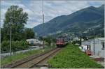 Eine SBB Re 4/4 II erreicht mit ihrem Gotthard IR von Locarno kommend Riazzino.