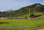Güterverkehr auf der Lötschberg-Achse: Die BLS-Lokomotiven 485 015 und 485 011.