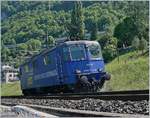 Die WRS Re 430 112 auf ihrem Weg ins Wallis kurz vor Villeneuve.
