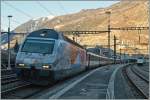 Die SBB Re 460 036-7  Japan-Lok  in Martigny.