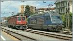 Ein eher seltener Gast in Renens VD: BLS Re 465 017-2.