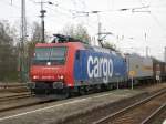 482 027 mit Containerzug nach Ludwigshafen in Elsterwerda-Biehla, 20.04.2012.