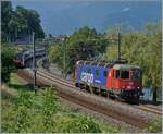 Die SBB Re 6/6 11613 (Re 620 013-3)  Rapperswil  ist kurz nach Villeneuve als Lokzug auf der Fahrt in Richtung Lausanne. 

30. Juni 2025