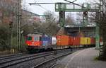 SBBC/Metrans 4421 377-3 mit Metallkistenzug aufgenommen am 05.02.2016 in Hamburg-Harburg.