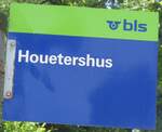 (206'873) - bls-Haltestellenschild - Gohl, Houetershus - am 30. Juni 2019