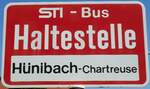 (128'218) - STI-Haltestellenschild - Hnibach, Hnibach-Chartreuse - am 1.
