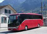 (265'618) - Aus Polen: Inter-Trans, Kaniw - SBI 3710E - Setra am 13. August 2024 beim Bahnhof Meiringen