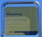 (277'346) - STI-Haltestellenschild - Thun, Hnnisweg - am 29.