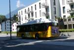 (277'118) - Gessinger, Bad Ragaz - GR 185'404/PID 11'901 - eHeuliez-Iveco am 20. Juni 2025 beim Bahnhof Bad Ragaz