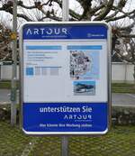 (282'813) - Artour-Fahrplan beim Saurer-Museum/Schwimmbad