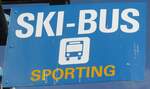 (178'187) - SKI-BUS-Haltestellenschild - Les Collons, Sporting - am 28.