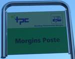 (177'519) - tpc-Haltestellenschild - Morgins, Poste - am 1.