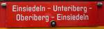 (280'728) - Routentafel - Einsiedeln - Unteriberg - Oberiberg - Einsiedeln - am 27. September 2025 beim Bahnhof Wädenswil (280'728) - Routentafel - Einsiedeln - Unteriberg - Oberiberg - Einsiedeln - am 27. September 2025 beim Bahnhof Wädenswil