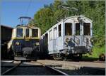 Autour de la voie ferrée / Rund um die eiserne Bahn (Herbstevent 2024) - Auch die beiden  MOB FZe 6/6 2002 (heute B-C) und der MOB BCFe 4/4 N° 11 (heute B-C) geben ein schönes Bild ab,