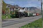 Die BFD HG 3/4 N° 3 der Blonay-Chamby Bahn erreicht mit ihrem Dampfzug Blonay. 

20. Oktober 2024