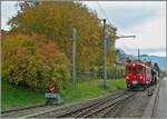 Am zweitletzten SAison-Wochenende der Blonay-Chamby Bahn zeigt sich der RhB ABe 4/4 I 35 in Blonay in einer herbstlich bunten Umgebung. 

19. Oktober 2025