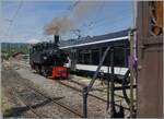 
Die Saison 2026 der Blonay Chamby Bahn ist eröffnet: In Blonay rangiert die SEG G 2x 2/2 105 der Blonay Chamby Bahn. Rechts im Bild ist der  ins Bild fahrende  Wagen bewusst bewegungsunscharf dargestellt, auch wenn das Geländer nun etwas zu sehr ins Bild ragt. 

2. Mai 2026