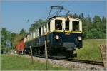 MOB'stalgie: Der (ex MOB) FZe 6/6 2002 mit seinem Gterzug auf der Fahrt nach  Chaulin.