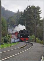 La DER de la Saison / Das Saison Ende der Blonay Chamby Bahn 2024 - Seit einigen Jahren zeigt die Blonay Chamby Bahn zu Saison Ende mit einem etwas verdichteten Fahrplan noch einmal ihrer herrlichen Fahrzeuge im Einsatz. 
Gleich zu Beginn erreicht die SEG G 2x 2/2 105 mit dem Riviera Belle Epoque Blonay. Der Zug wird als Leermaterial nach Blonay geführt und fährt dann als Rivira Belle Epoque nach Vevey. 

27. Okt. 2024