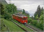 Bei Km 8.2 ist der RhB Bernina Bahn Abe 4/4 I N° 35 unterwegs von Blonay nach Chamby. 

3. Mai 2025
