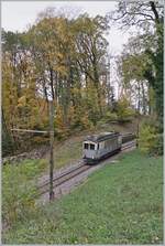 La DER de la Saison / Das Saison Ende der Blonay Chamby Bahn 2025 - Seit einigen Jahren zeigt die Blonay Chamby Bahn zum Saison Ende mit einem verdichteten Fahrplan noch einmal ihre herrlichen Fahrzeuge im Einsatz: Der Leuk Leukerbad Bahn (LLB) Triebwagen mit der Anschrift ABFe 2/4 N° 10 der Blonay Chamby Bahn ist solo als Zug 1057 auf der Fahrt von Blonay nach Chaulin und wird in Kürze den Baye de Clarens Viadukt erreichen. 
Dieser Tirebwagen wird von der Blonay-Chamby Bahn nur eingesetzt, wenn es nicht regnet.
26. Oktober 2025 La DER de la Saison / Das Saison Ende der Blonay Chamby Bahn 2025 - Seit einigen Jahren zeigt die Blonay Chamby Bahn zum Saison Ende mit einem verdichteten Fahrplan noch einmal ihre herrlichen Fahrzeuge im Einsatz: Der Leuk Leukerbad Bahn (LLB) Triebwagen mit der Anschrift ABFe 2/4 N° 10 der Blonay Chamby Bahn ist solo als Zug 1057 auf der Fahrt von Blonay nach Chaulin und wird in Kürze den Baye de Clarens Viadukt erreichen. 
Dieser Tirebwagen wird von der Blonay-Chamby Bahn nur eingesetzt, wenn es nicht regnet.
26. Oktober 2025