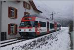 Der ehemalige CEV MVR GTW Be 2/6 7004  Montreux  ist nun bei der Zentralbahn und somit quasi bei der SBB als Be 125 013 (90 85 847 0013-6) im Einsatz und erreicht von Innertkirchen kommend in