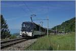 Die MOB GDe 4/4 6005 mit dem PE 2122 von Montreux nach Zweisimmen bei Sonzier.