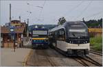 Das  neue , moderne Gesicht er CEV/MVR mit dem MOB Gem 2/2 2504 und dem ABeh 2/6 7505 in Blonay.