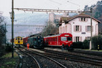 OeBB: Grossverkehr auf dem Bahnhof Klus im Jahre 2005.