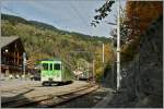 Der AOMC BDeh 4/4 501 in der Entstation Champéry.