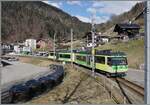 Der TPC Beh 4/8 591 verlässt als R71 den Bahnhof von Le Sépey in Richtung Les Diablerets.