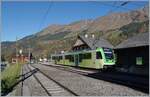 Der TPC ASD ABe 4/8 472 wartet in Les Diablerets auf die Abfahrt als R71 431 nach Aigle. 

14. Oktober 2025