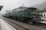 SBB Historic 11801 steht am verregneten 19 September 2021 in Erstfeld während das Bahnhofsfest der Gotthard Bahntage.