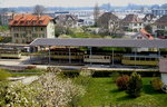 Als Ergnzung zu Ollis aktuellen Aufnahmen der Tramway Neuchatelois noch einige Bilder aus dem Mai 1980: In Cortaillod befand sich dieser Unterstand ( Wagenhalle  wre etwas bertrieben) fr