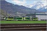 Im TPC Dépôt von Aigle steht ein TPC BDeh 4/8 der nach dem Umbau sowohl auf der AOMC sowie auf der ASD eingesetzt werden kann.
Im Vordergrund die Gleise der Simplon-Strecke Lausanne Brig. 

12. April 2018 