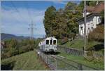  La DER de la Saison 2023  - Der MOB BCFe 4/4 N° 11 von 1905 ist vor Chaulin auf der Fahrt von Blonay nach Chamby.