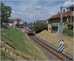 Der RegionAlpes Regionalzug 6116 hat St-Gingolph verlassen und ist nun auf dem weiten Weg nach Brig.