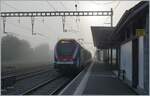 Im gerade erst aufgekommenen Nebel wartet der SBB LEX RABe 522 215 in La Plaine auf die baldige Rückfahrt als SL 5 nach Genève. 

6. Sept. 2021